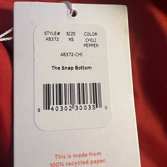 NWT Andie Swim The Snap Bottom‎ Chili Pepper Size XSmall - Picture 6 of 7